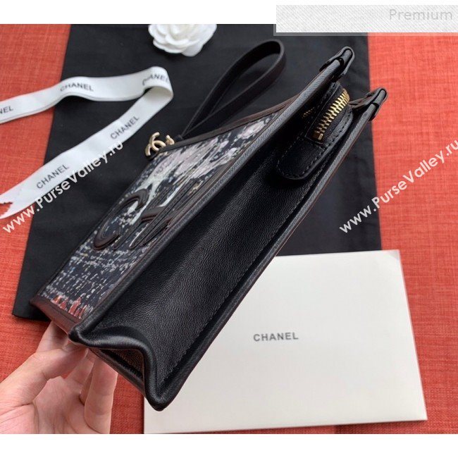 Chanel PVC and Tweed Large Pouch AP0360 Black 2019 (SSZ-9081720)