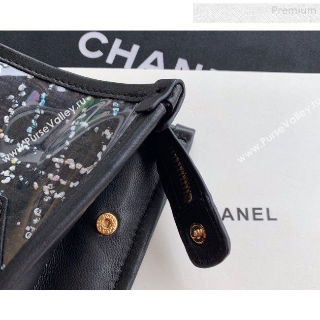 Chanel PVC and Tweed Large Pouch AP0360 Black 2019 (SSZ-9081720)