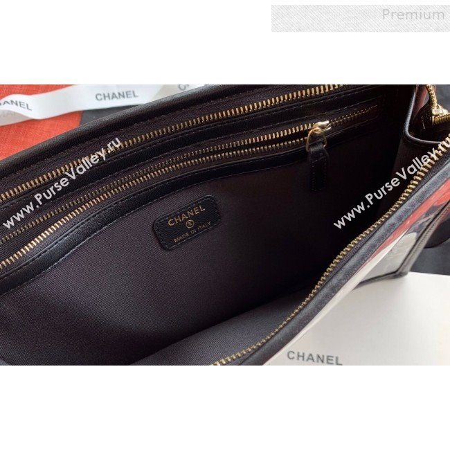 Chanel PVC and Tweed Large Pouch AP0360 Black 2019 (SSZ-9081720)