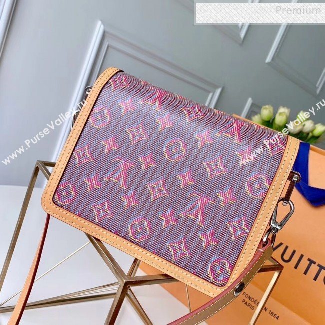 Louis Vuitton Mini Dauphine Monogram Pop Print Shoulder Bag M55454 Red 2019 (FANG-9081401)