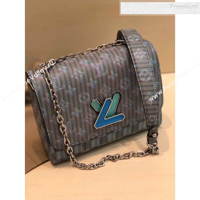 Louis Vuitton Monogram Pop Twist MM Shoulder Bag M55480 Blue 2019 (GAOS-9081408)