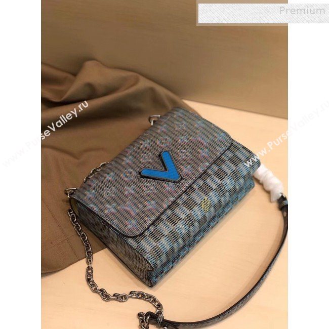 Louis Vuitton Monogram Pop Twist MM Shoulder Bag M55480 Blue 2019 (GAOS-9081408)