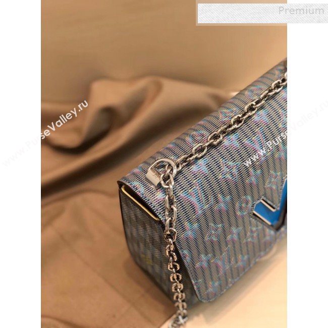 Louis Vuitton Monogram Pop Twist MM Shoulder Bag M55480 Blue 2019 (GAOS-9081408)