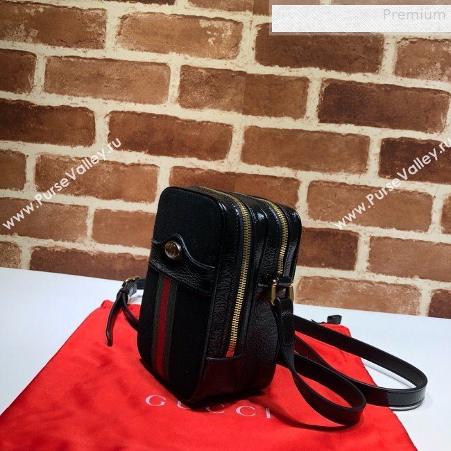 Gucci Ophidia Mini Suede Shoulder Bag 546595 Black 2019 (DLH-9081415)
