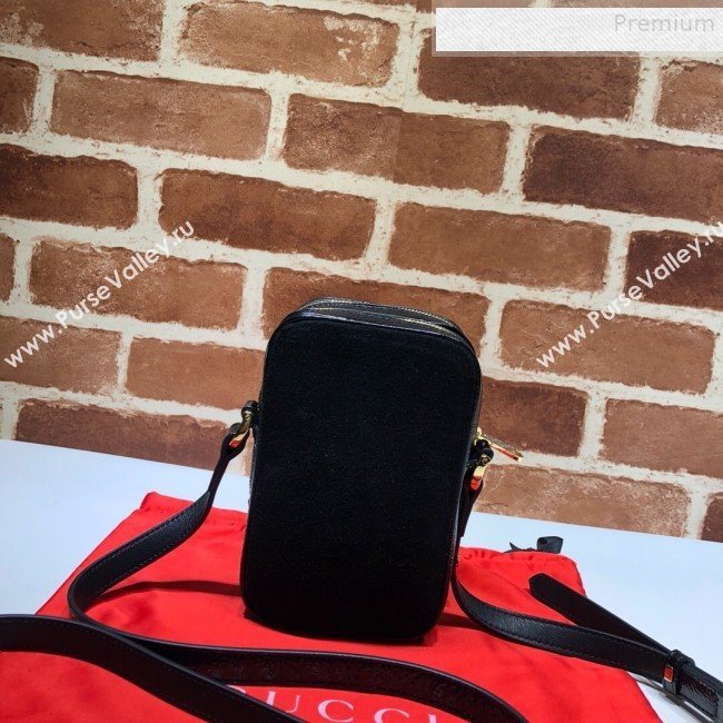 Gucci Ophidia Mini Suede Shoulder Bag 546595 Black 2019 (DLH-9081415)