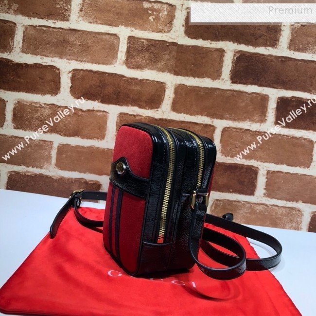 Gucci Ophidia Mini Suede Shoulder Bag 546595 Red 2019 (DLH-9081416)