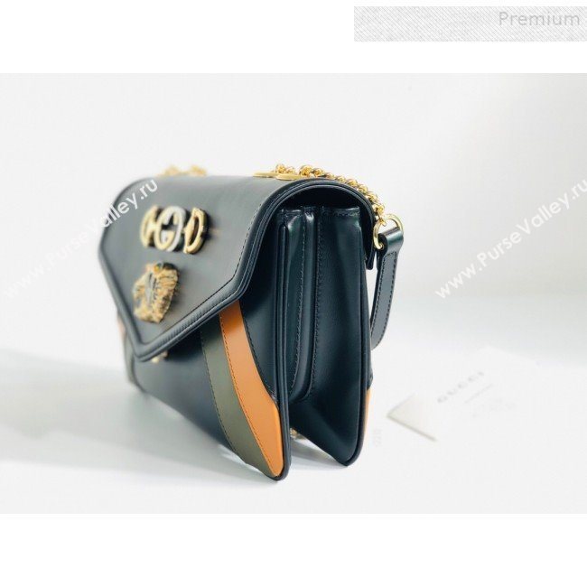 Gucci Rajah Medium Shoulder Bag in Patchwork Leather 537241 Black 2019 (MINGH-9081418)