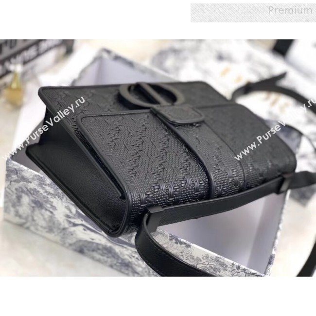 Dior 30 Montaigne CD Ultra-Black Canvas Flap Bag 2019 (BINF-9081426)