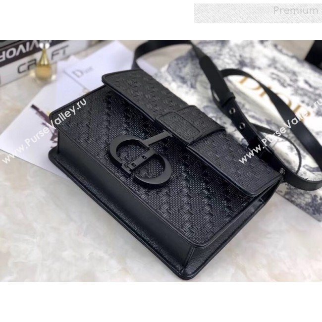 Dior 30 Montaigne CD Ultra-Black Canvas Flap Bag 2019 (BINF-9081426)