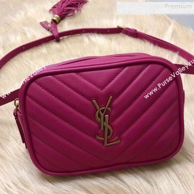 Saint Laurent Lou Belt Bag in Matelasse Leather 534817 Hot Pink 2019 (KTS-9081501)