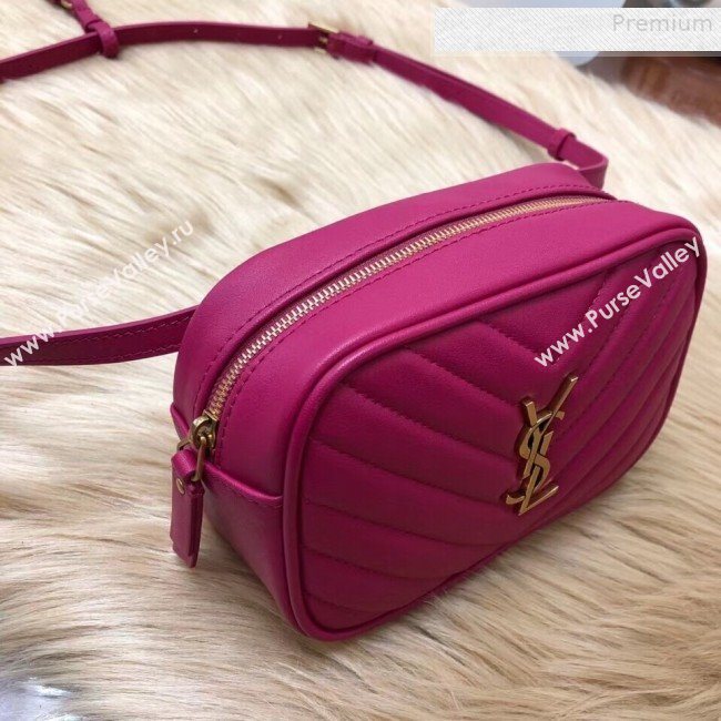 Saint Laurent Lou Belt Bag in Matelasse Leather 534817 Hot Pink 2019 (KTS-9081501)