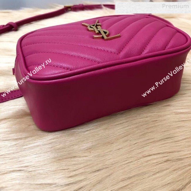Saint Laurent Lou Belt Bag in Matelasse Leather 534817 Hot Pink 2019 (KTS-9081501)