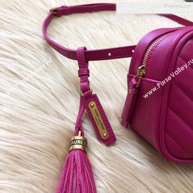 Saint Laurent Lou Belt Bag in Matelasse Leather 534817 Hot Pink 2019 (KTS-9081501)
