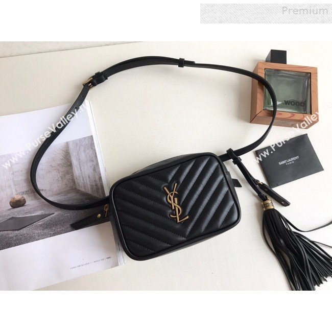 Saint Laurent Lou Belt Bag in Matelasse Leather 534817 Black 2019 (KTS-9081502)