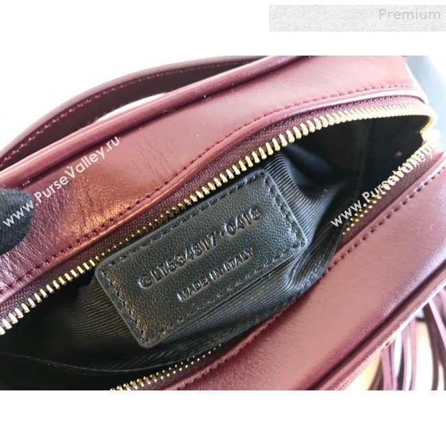 Saint Laurent Lou Belt Bag in Matelasse Leather 534817 Burgundy 2019 (KTS-9081503)