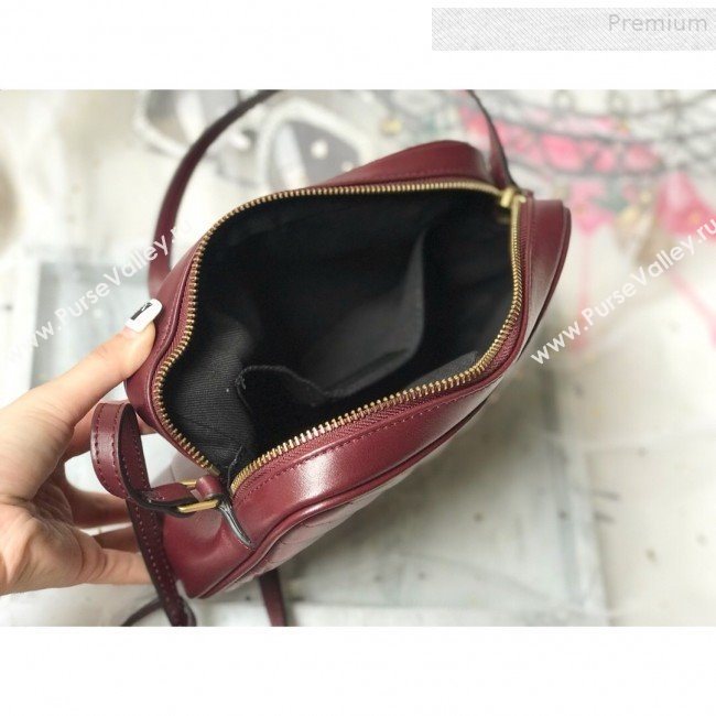 Saint Laurent Lou Camera Shoulder Bag in Quilted Leather 520534 Burgundy 2018 (KTS-9081507)