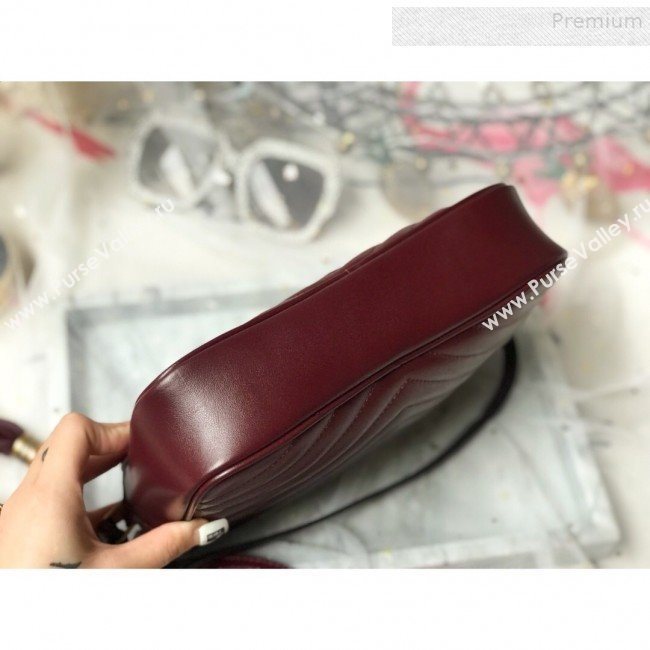 Saint Laurent Lou Camera Shoulder Bag in Quilted Leather 520534 Burgundy 2018 (KTS-9081507)