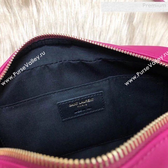 Saint Laurent Lou Camera Shoulder Bag in Quilted Leather 520534 Hot Pink 2018 (KTS-9081508)