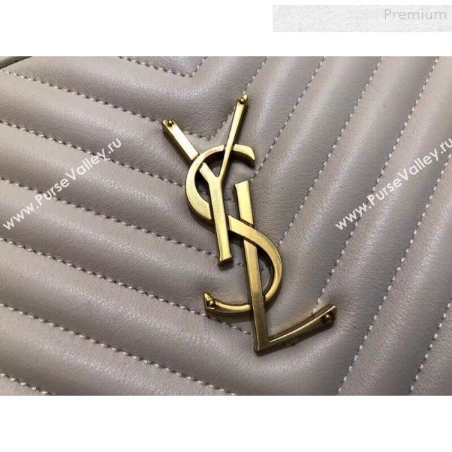 Saint Laurent Lou Camera Shoulder Bag in Quilted Leather 520534 Nude 2018 (KTS-9081509)