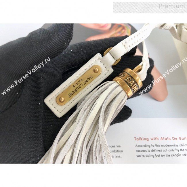 Saint Laurent Lou Camera Shoulder Bag in Quilted Leather 520534 White 2018 (KTS-9081510)
