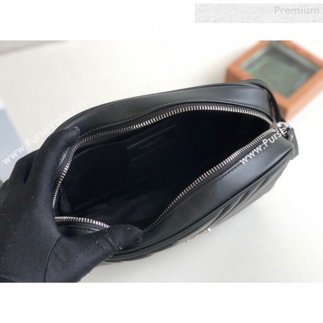 Saint Laurent Lou Camera Shoulder Bag in Quilted Leather 520534 Black/Silver 2018 (KTS-9081504)