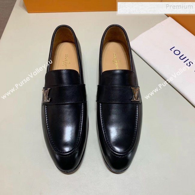 Louis Vuitton Mens Saint Germain Calfskin Loafers Black 2019 (SHOUHE-9102138)