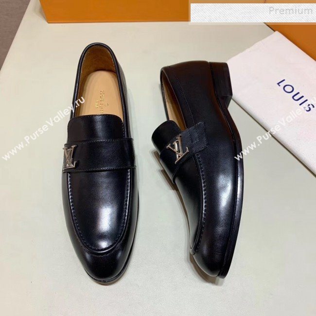 Louis Vuitton Mens Saint Germain Calfskin Loafers Black 2019 (SHOUHE-9102138)