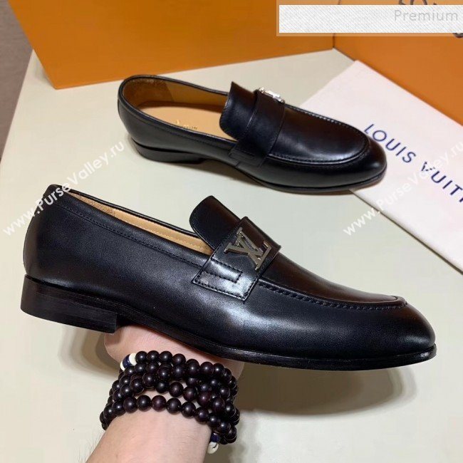 Louis Vuitton Mens Saint Germain Calfskin Loafers Black 2019 (SHOUHE-9102138)