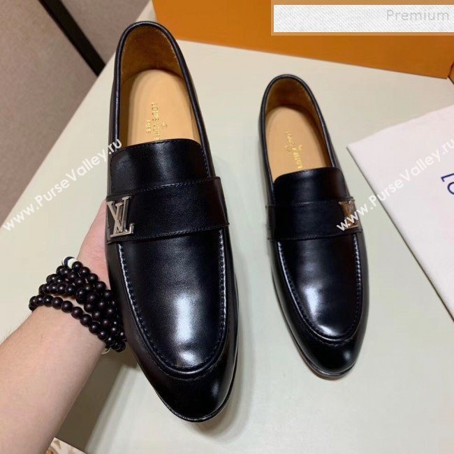 Louis Vuitton Mens Saint Germain Calfskin Loafers Black 2019 (SHOUHE-9102138)