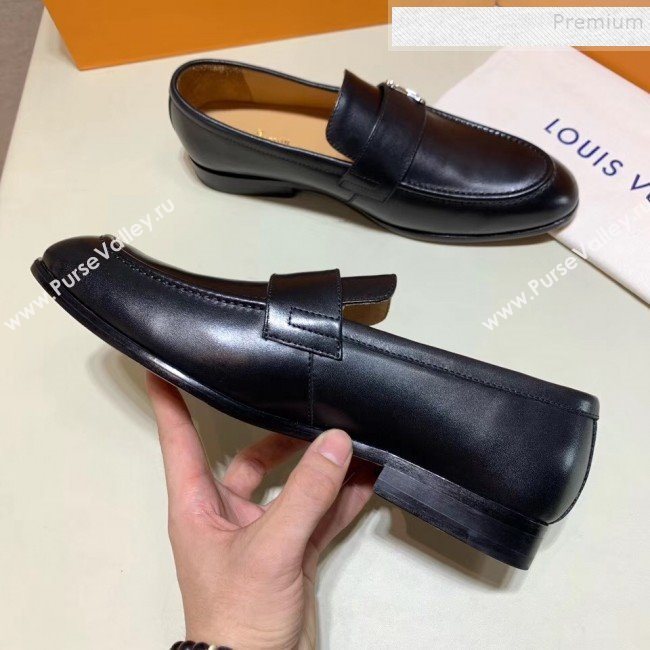 Louis Vuitton Mens Saint Germain Calfskin Loafers Black 2019 (SHOUHE-9102138)