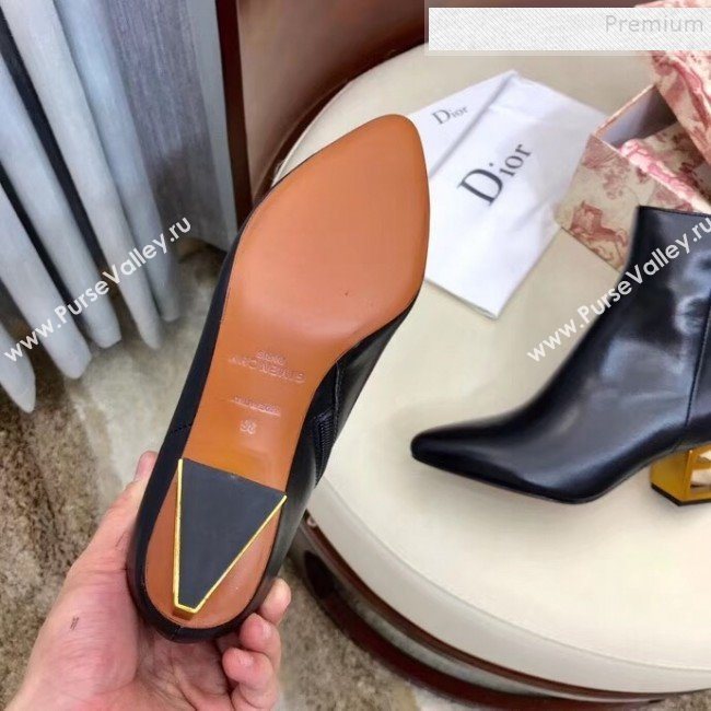 Givenchy Calfskin G Mid-Heel Short Boots Black/Gold 2019 (2-9102330)