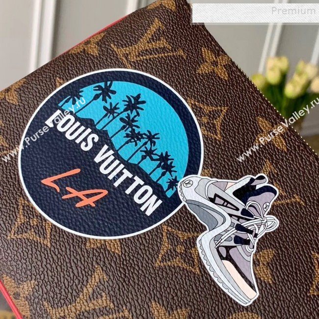 Louis Vuitton Monogram Canvas Print Double Zip Pochette Pouch with Chain M67561 2019 (FANG-9101427)