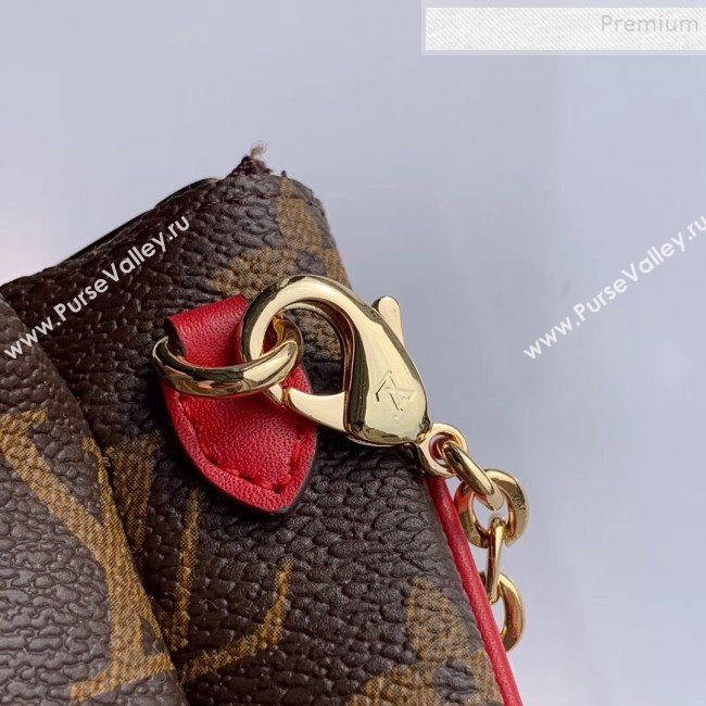 Louis Vuitton Monogram Canvas Print Double Zip Pochette Pouch with Chain M67561 2019 (FANG-9101427)