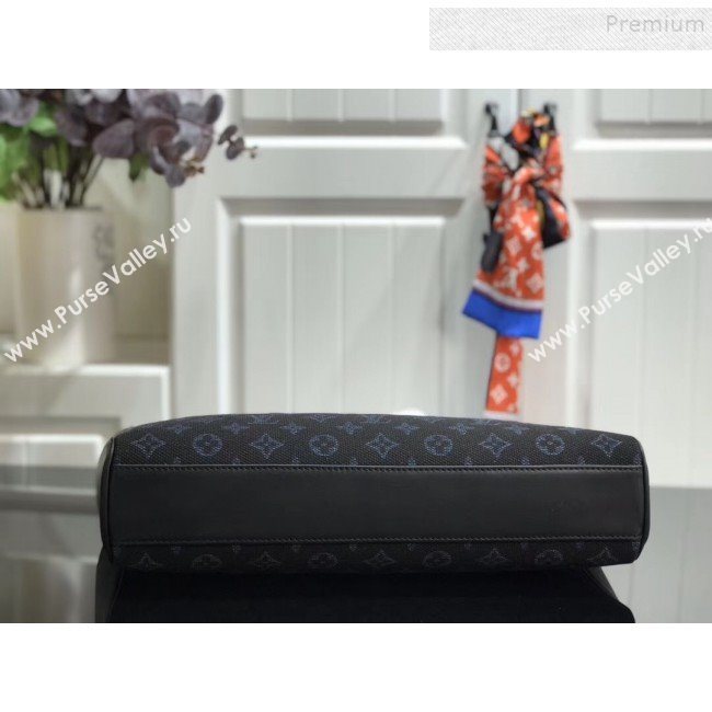 Louis Vuitton Mens Grand Sac Monogram Embroidered Tote M55185 Blue 2019 (HAIT-9101429)