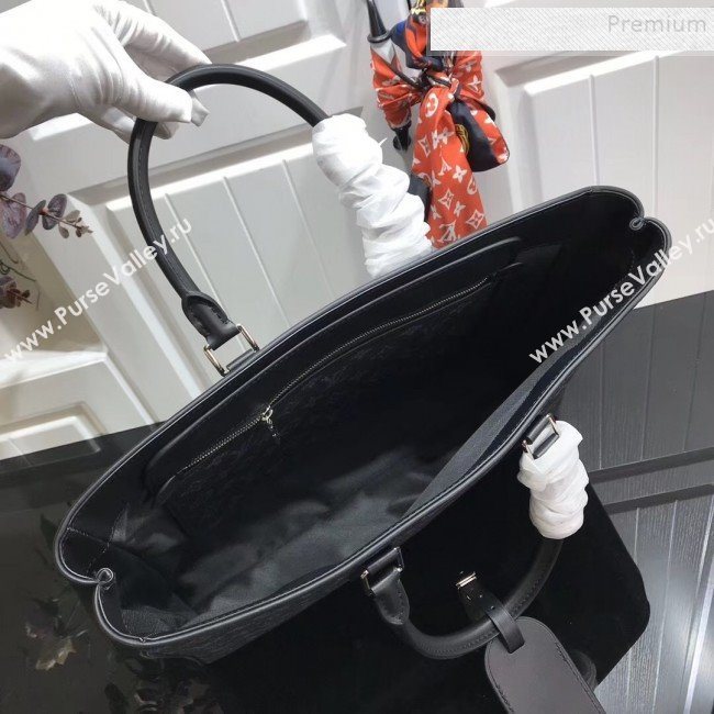 Louis Vuitton Mens Grand Sac Monogram Embroidered Tote M55185 Blue 2019 (HAIT-9101429)