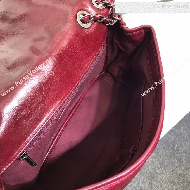 Chanel Quilted Puffer Wax Calfskin Flap Bag Red 2019 (JIYUAN-9101406)