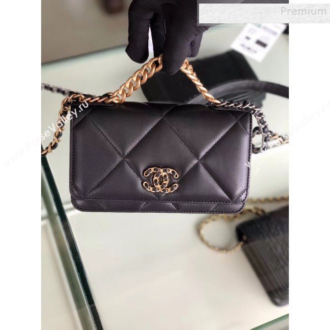 Chanel Quilted 19 Wallet on Chain WOC AP0957 Black 2019 (FM-9101409)