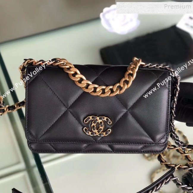 Chanel Quilted 19 Wallet on Chain WOC AP0957 Black 2019 (FM-9101409)