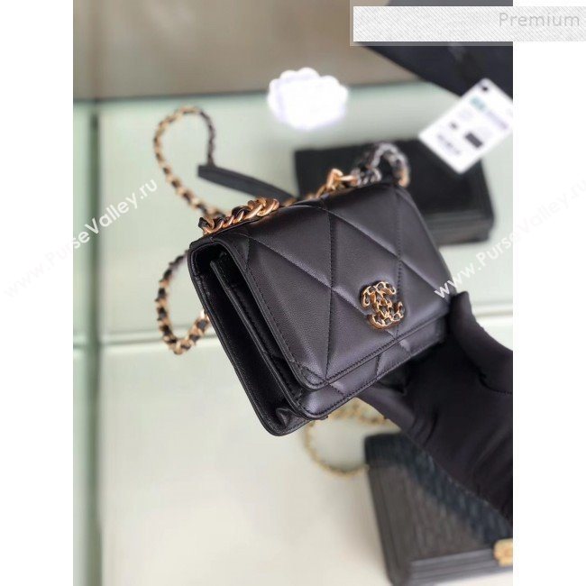 Chanel Quilted 19 Wallet on Chain WOC AP0957 Black 2019 (FM-9101409)