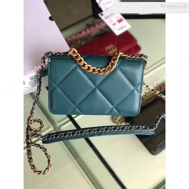 Chanel Quilted 19 Wallet on Chain WOC AP0957 Green 2019 (FM-9101411)