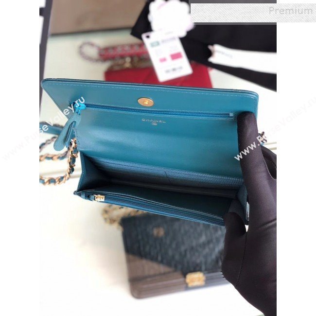 Chanel Quilted 19 Wallet on Chain WOC AP0957 Green 2019 (FM-9101411)