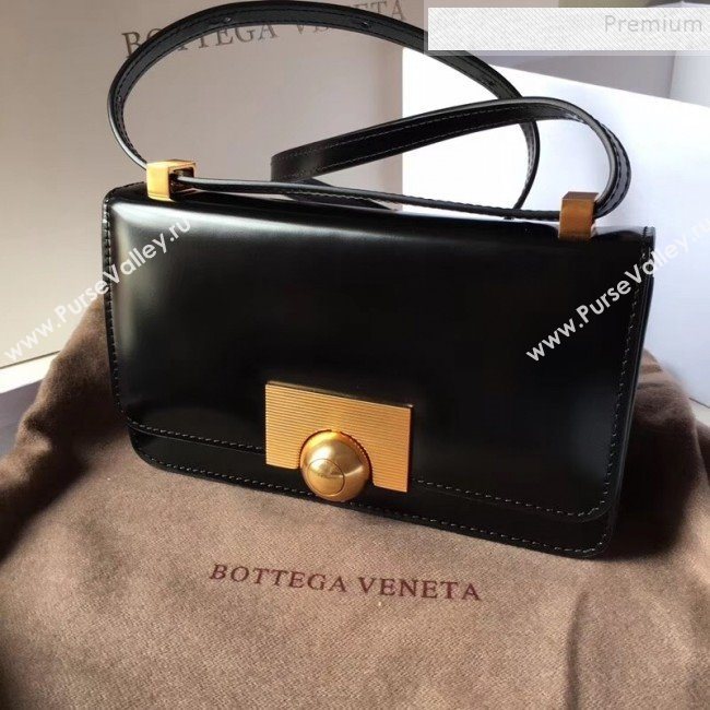 Bottega Veneta Mini Smooth Calfskin BV Classic Ronde Shoulder Bag Black 2019 (WT-9101842)
