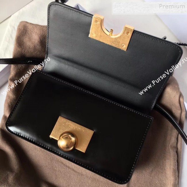 Bottega Veneta Mini Smooth Calfskin BV Classic Ronde Shoulder Bag Black 2019 (WT-9101842)