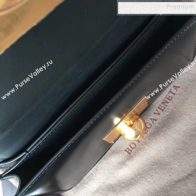 Bottega Veneta Mini Smooth Calfskin BV Classic Ronde Shoulder Bag Black 2019 (WT-9101842)