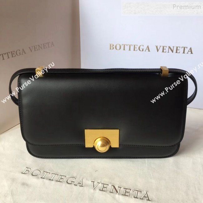 Bottega Veneta Medium Smooth Calfskin BV Classic Ronde Shoulder Bag Black 2019 (WT-9101844)