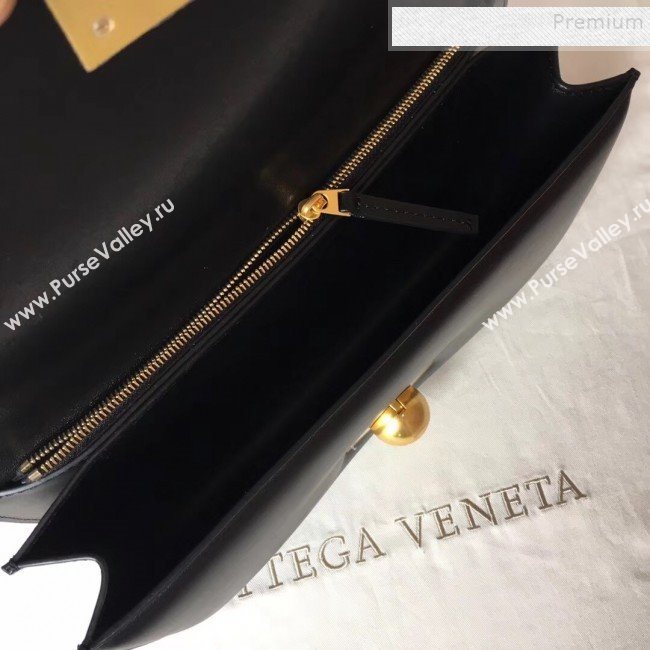 Bottega Veneta Medium Smooth Calfskin BV Classic Ronde Shoulder Bag Black 2019 (WT-9101844)
