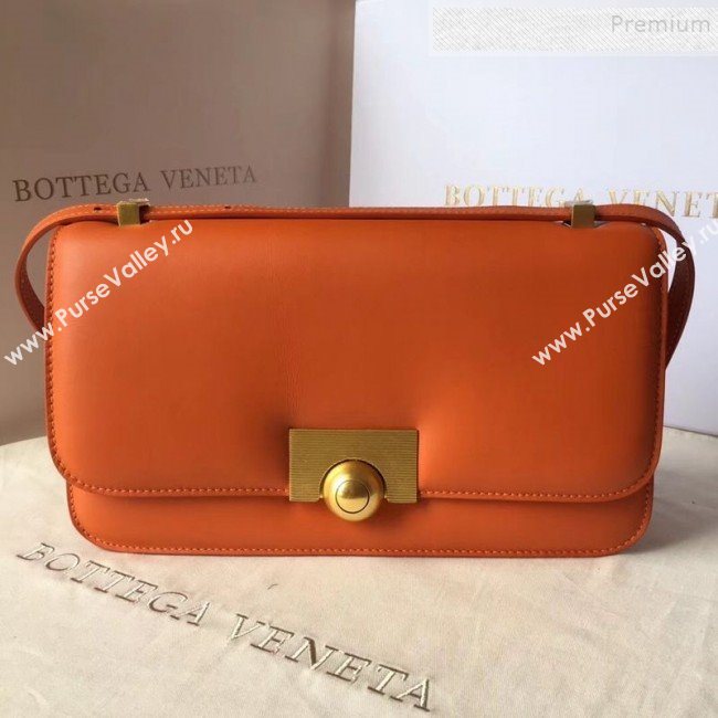 Bottega Veneta Medium Smooth Calfskin BV Classic Ronde Shoulder Bag Orange 2019 (WT-9101845)
