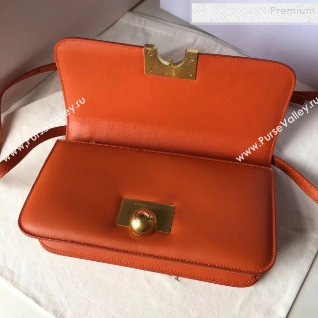 Bottega Veneta Medium Smooth Calfskin BV Classic Ronde Shoulder Bag Orange 2019 (WT-9101845)