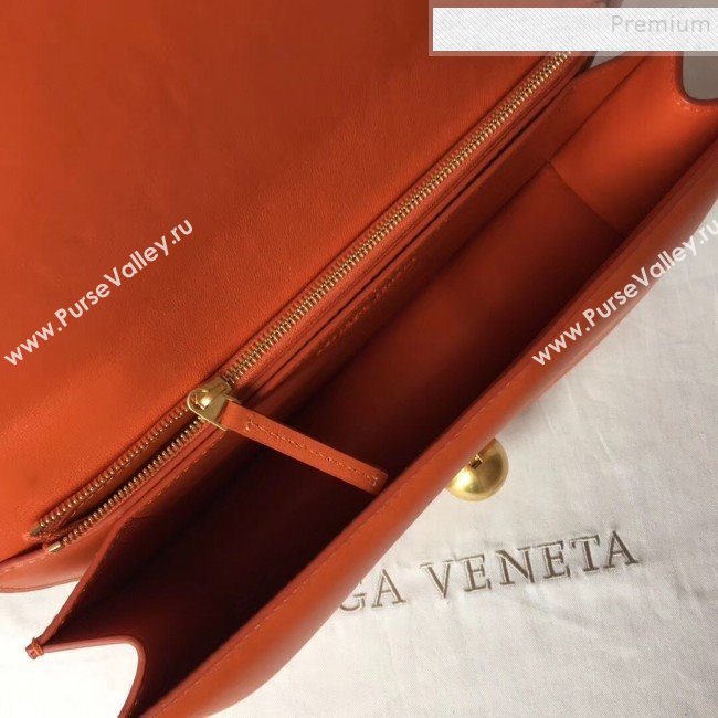 Bottega Veneta Medium Smooth Calfskin BV Classic Ronde Shoulder Bag Orange 2019 (WT-9101845)