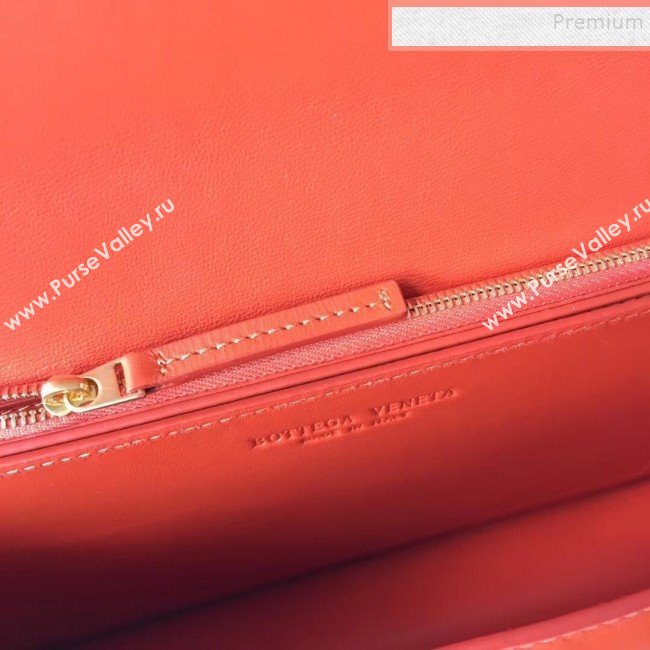 Bottega Veneta Medium Smooth Calfskin BV Classic Ronde Shoulder Bag Orange 2019 (WT-9101845)